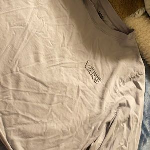 Vans women's lilac grey long sleeve crop top